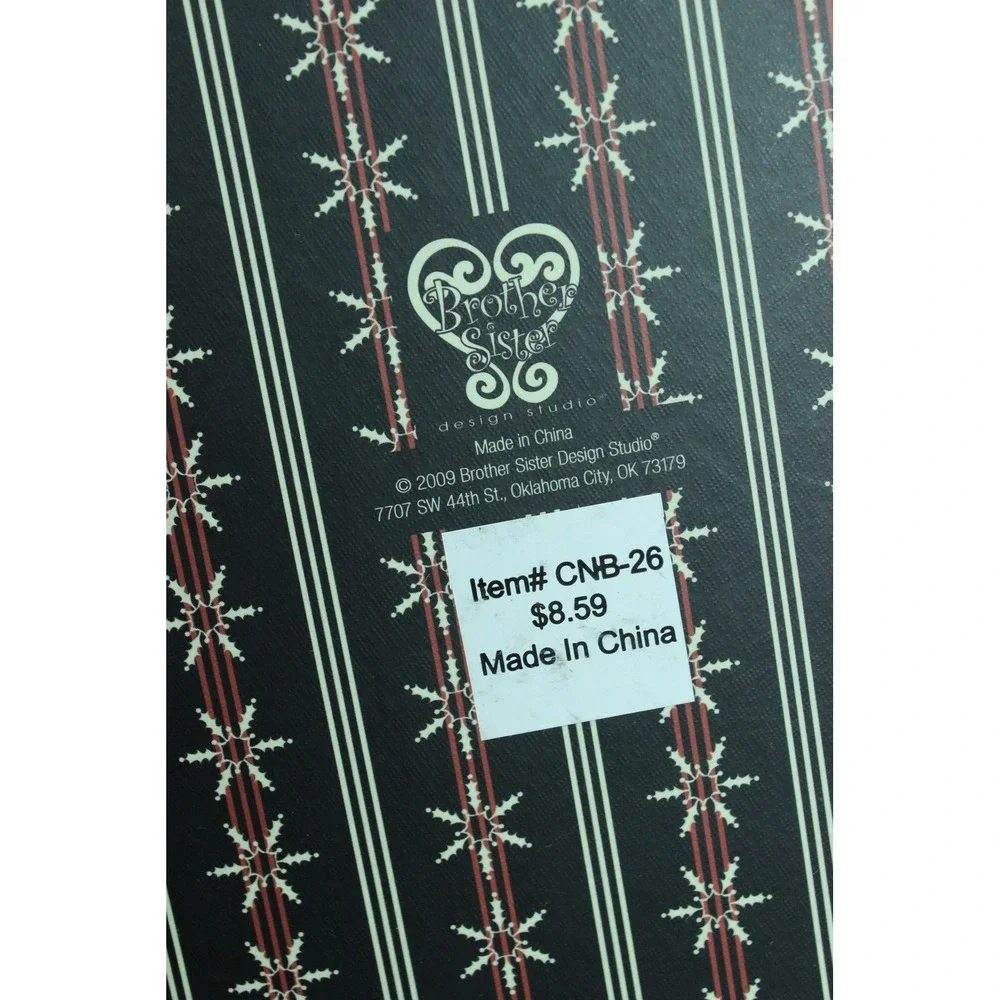 Christmas Nesting Gift Boxes Set Black Red Joy Brother Sister Design Studio 2009